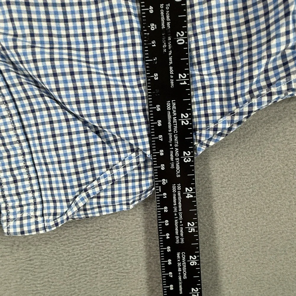 Ralph Lauren Button Down Shirt Check Cotton Boys Large L 14/16 Blue White